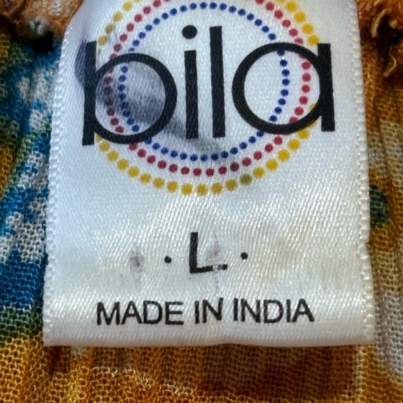 Bila women’s blouse large mustard/floral boho style - Picture 5 of 5